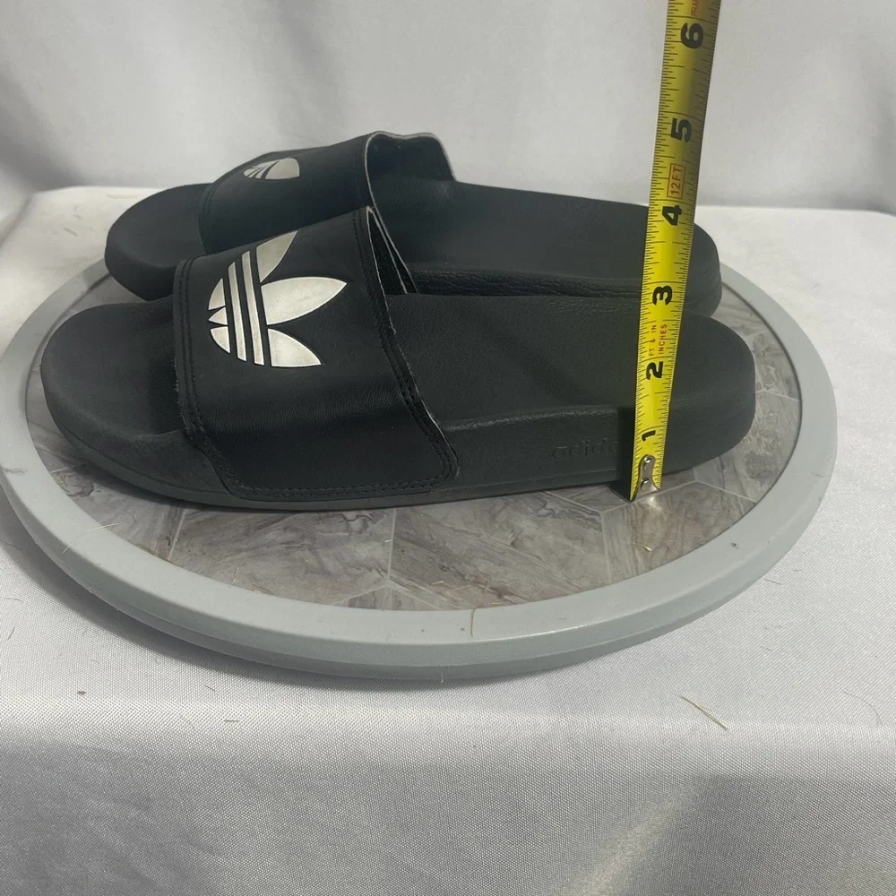 Adidas Adilette Black Slides White Logo US 4 EU 36 Sandals FG8271